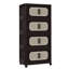 Armoire de rangement pliante latérale classique élégante et tendance de 20 po, 4 - avec roulettes, plusieurs besoins de pièce, conception en couches pour