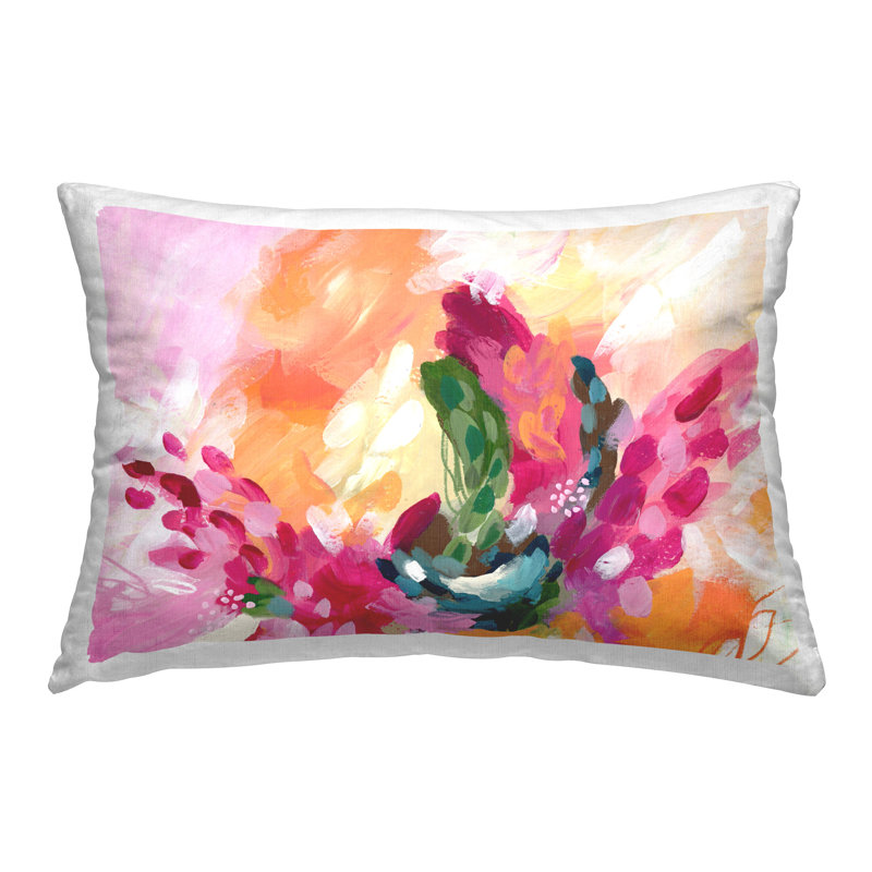 Coussin décoratif imprimé Tropical Punch Abstraction par Lisa Nohren
