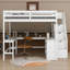 Lit mezzanine double avec bureau en L et escalier de rangement-2124745844