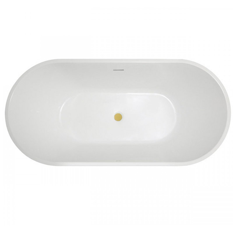 Chloe 66'' x 31.5'' Soaking Acrylic Bathtub