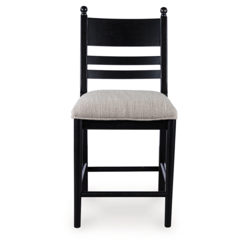 Ensemble de 2 tabourets de bar à hauteur de comptoir Kanisha, Noir