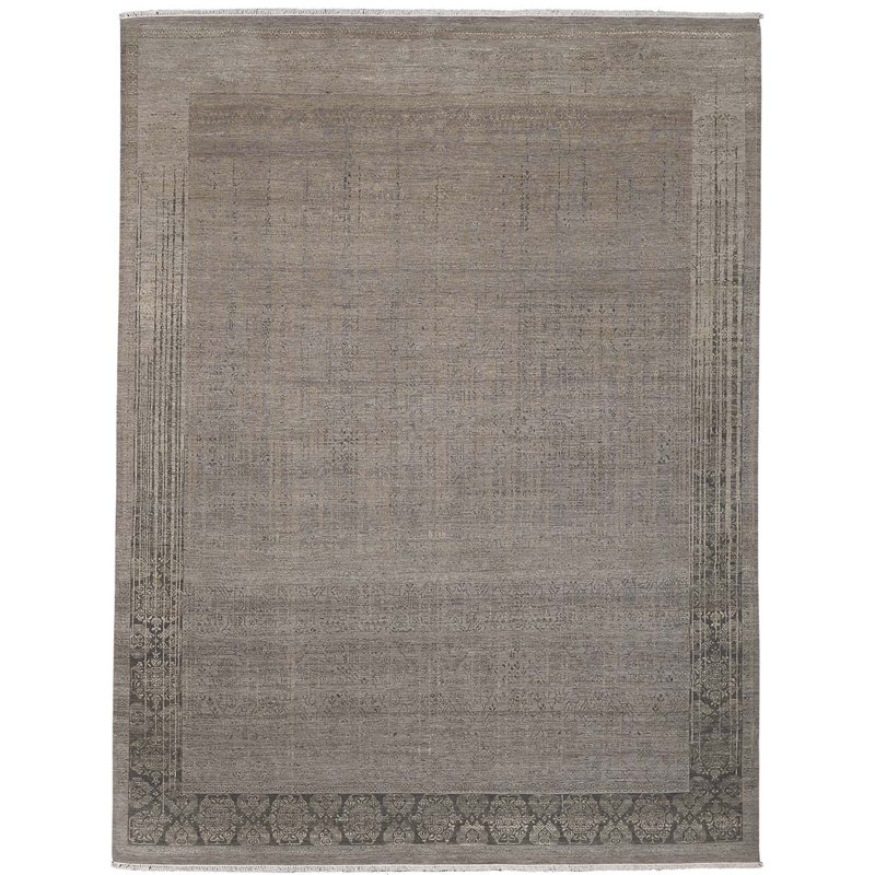Onsted Wool Floral Indoor Rug, Rectangle 8' x 10'