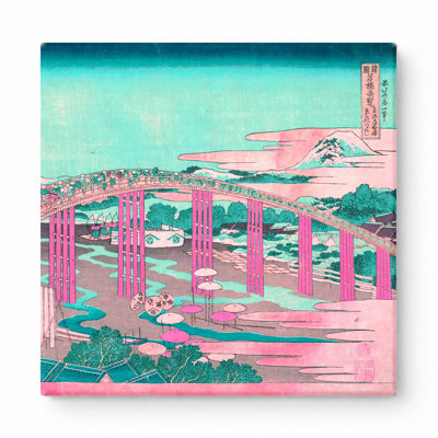 Yoroi Ferry, Koami-chō (from One Hundred Famous Views of Edo) — Square Canvas Wall Art