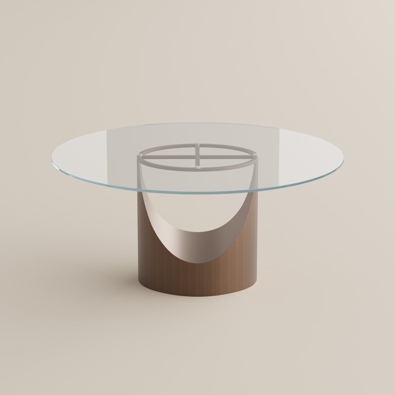 Table de salle à manger 51 "pour 4 personnes Hobart, H 29,53 po x L 51,18 po x l 51,18 po, Gris, Blanc
