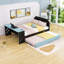Modern Full Size Wooden Daybed with Twin Pull-Out Trundle and Built-In USB Port-565342753