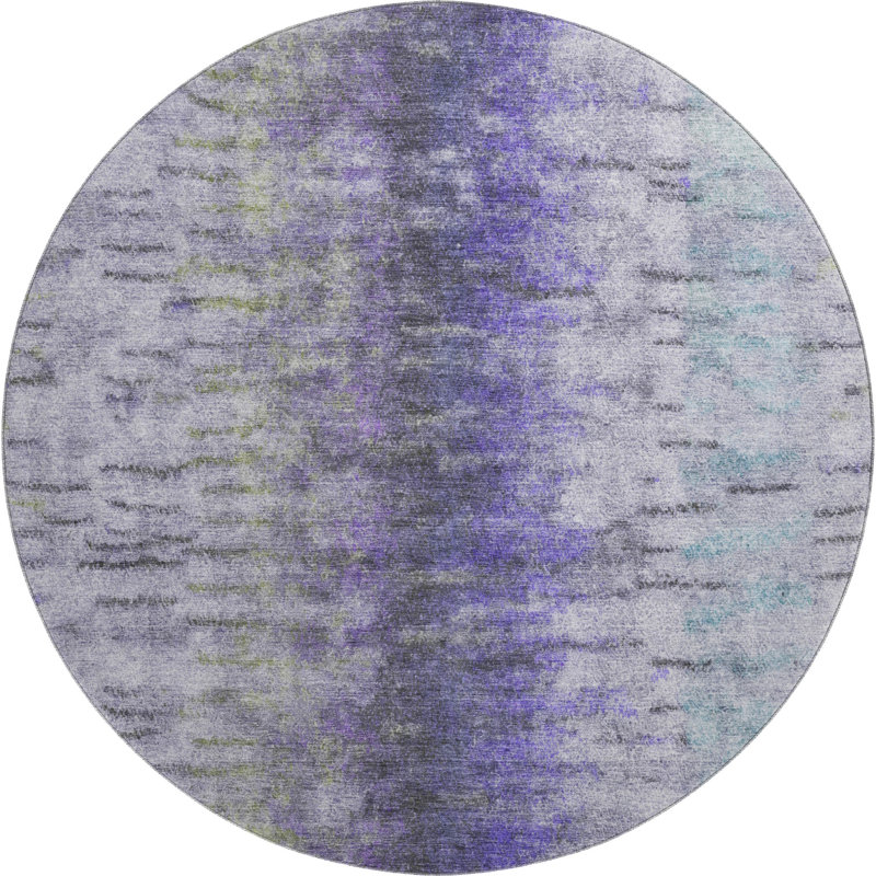 Tapis décontracté de qualité supérieure Mayfield AMF2319, Mauve, Rond 8 pi