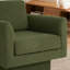 Fauteuil d'appoint pivotant rembourré à accoudoirs évasés-994436602