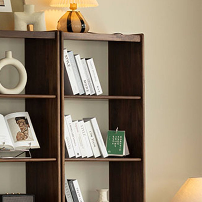 Bibliothèque en bois de noyer noir de haute qualité, (4 tablettes) H 82,28 po x l 23,62 po x P 13,78 po
