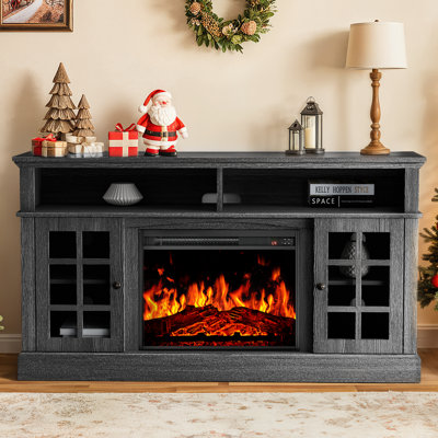 Anias TV Stand With Electric Fireplace Included by August Grove