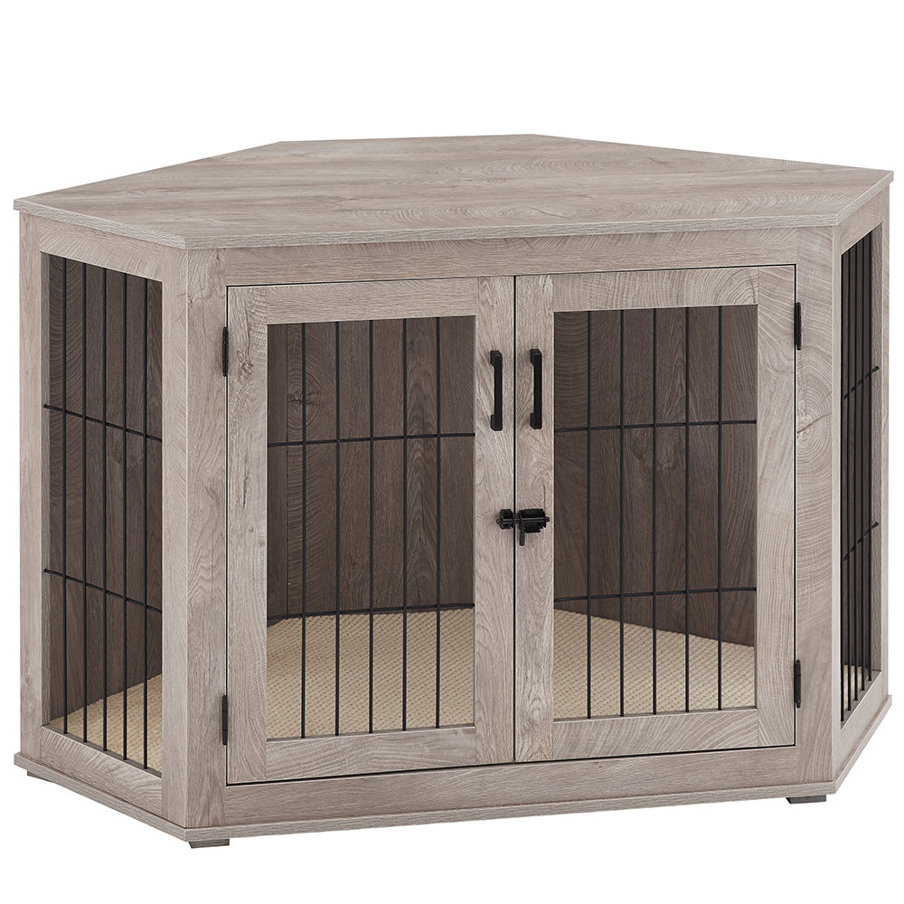 XXL Pet Crate Dog Bed Kennel Cage End Table Wood Oversized