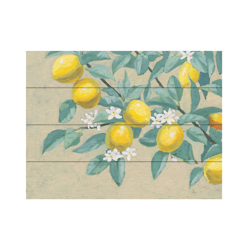 Wellington Studio Lemon Branch Wood Slat Art, H 18 po x l 22 po