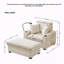 Chaise longue d'intérieur avec repose-pieds et rangement-1199179524