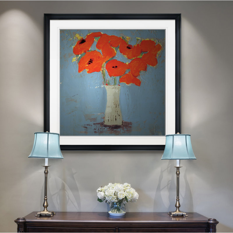 « orange de dépilament », peinture, H 16 po x l 16 po x P 1,5 po, Impression encadrée, Noir