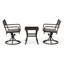 Ensemble de patio pivotant compact avec cadres antirouille