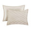 Édredon pour grand lit de luxe beige 7 pièces avec motif diagonal, rembourrage toutes saisons, jupe de lit et coussins décoratifs beige, design, chute de 15 pouces, taies décoratives