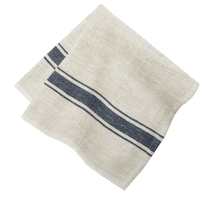Marseille Square Napkin, Blue/Natural