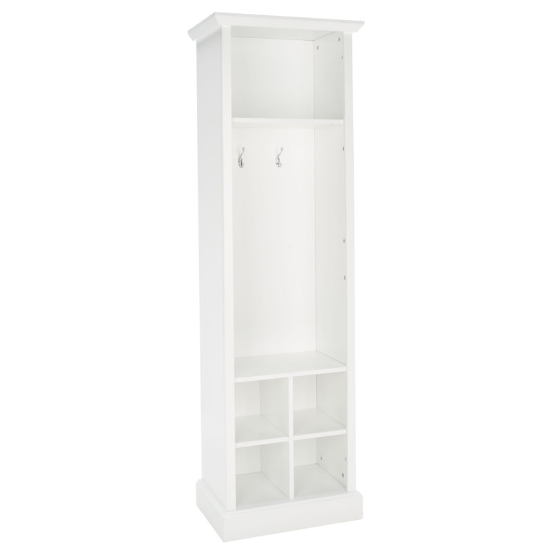 Becki Hall Tree 20'' Wide with Shoe Storage, White
