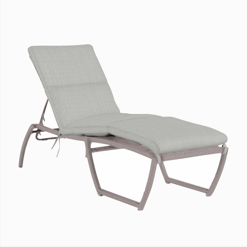 Chaise tissée Skye - Huître, Huître, Welt, Sunbrella® argent Verona