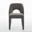 Chaise de salle à manger en chenille avec dossier évidé, ensemble de 2-2114423108