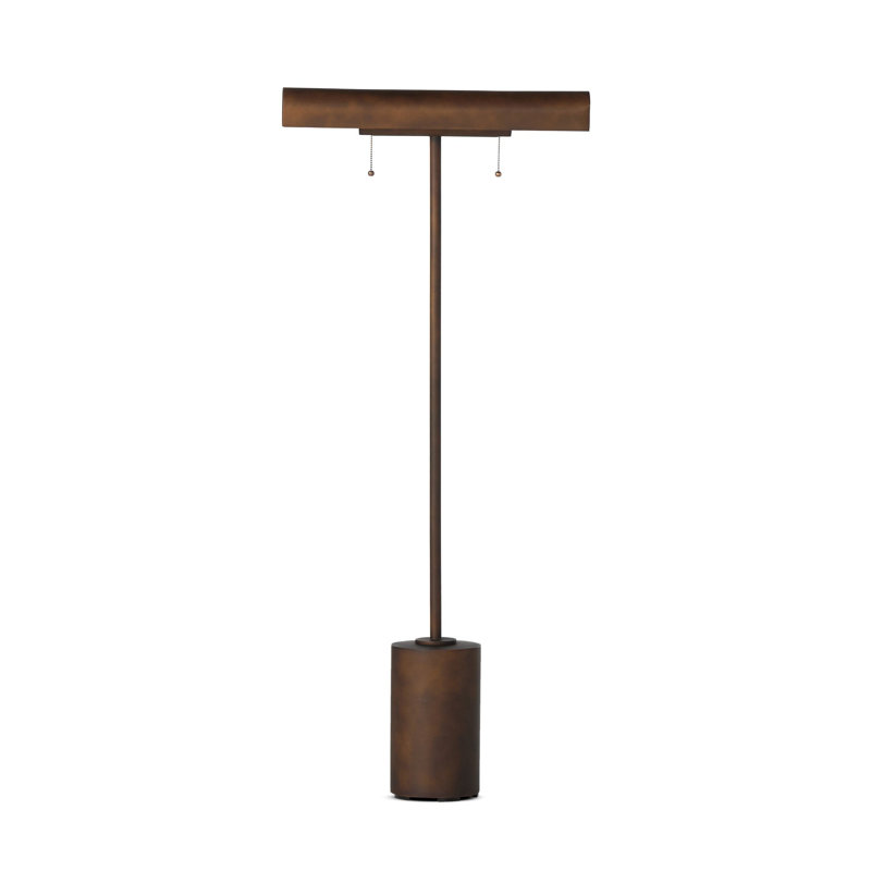 Luther Traditional Floor Lamp, Rust, Rust/Yellow
