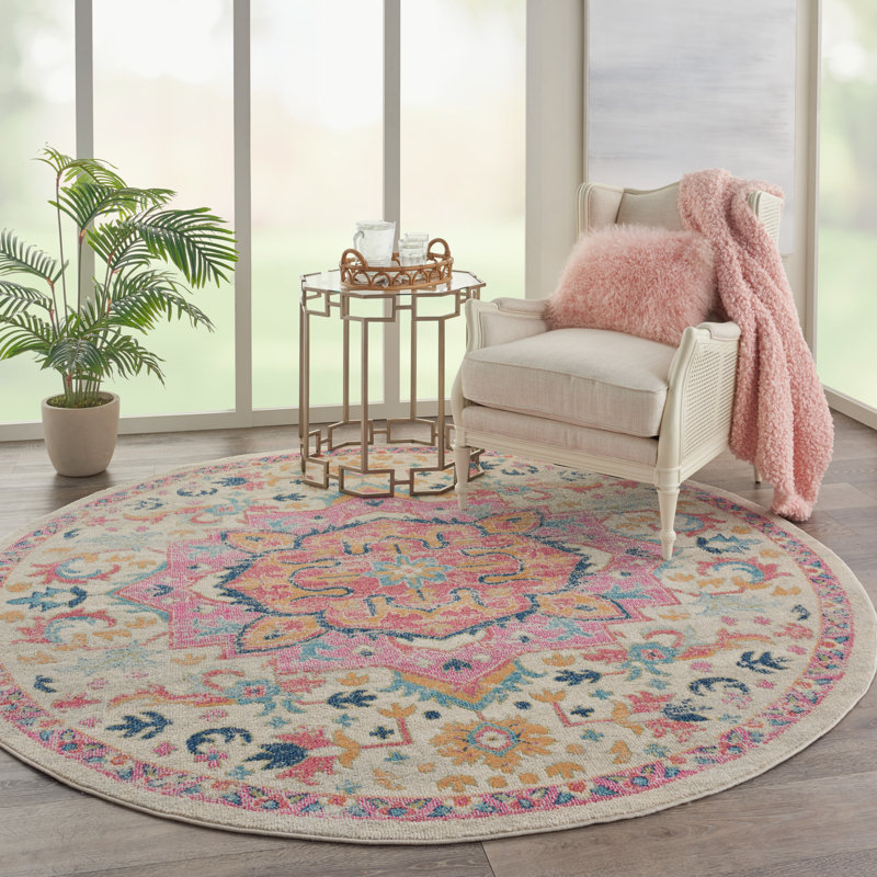 Tapis oriental vert Verda, Rond 8 pi