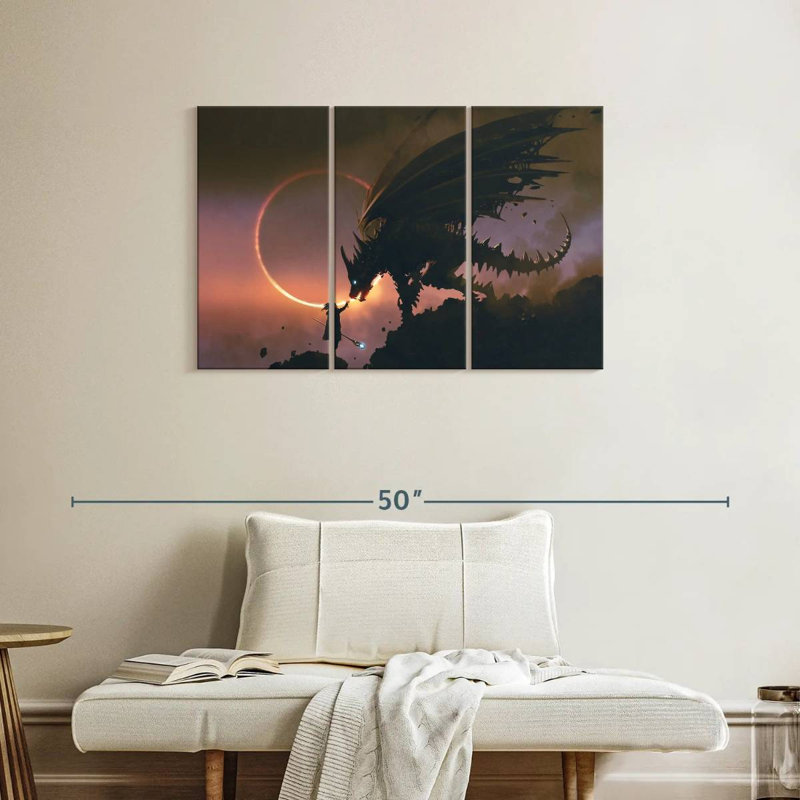Kelan Taming The Dragon, 24" H x 38" W