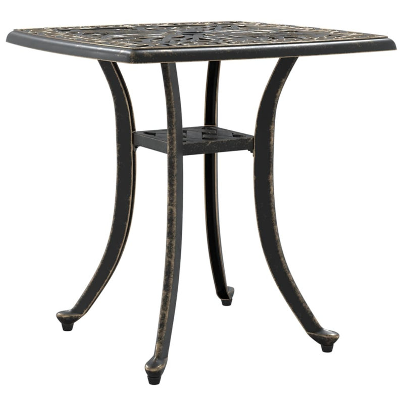 Anandita Square Metal Outdoor Bistro Table - 53 cm W 53 cm D, Black, Bronze