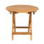 Aucune installation requise, table d'appoint extérieure en bois d'acacia pliable et réglable (finition teck)