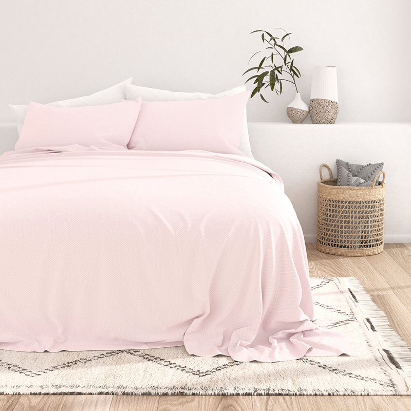 King Pink Cotton Polyester Microfiber Kids Unisex Pillow Cover Set