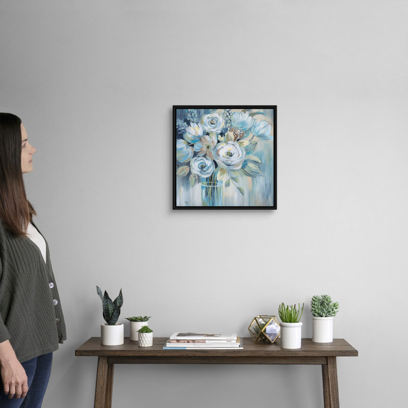 Flourish - reproduction d'art sur toile, Cadre flottant noir, H 17,7 po x l 17,7 po x P 1,75 po