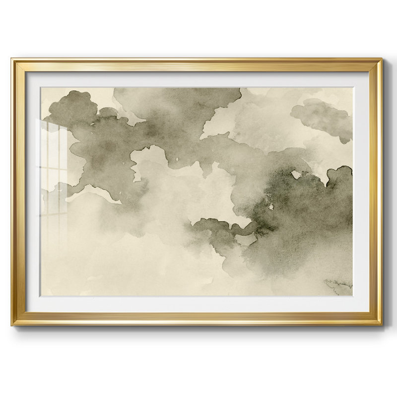 Ciel antique II - encadré avec cadre biseauté et verre, H 19 po x l 27 po x P 1,5 po, Or