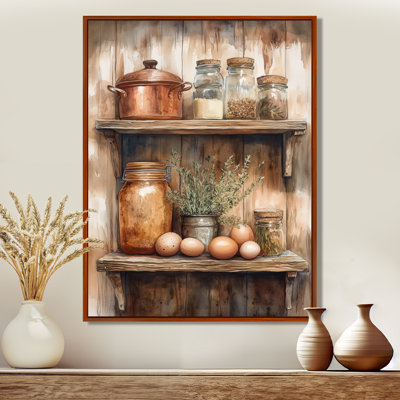 Rustic Farmhouse Canvas, Vintage Kitchen Wall Art, Cenephat