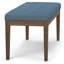 Banc de repose-pieds touffeté à aspect lin l 48 po Waverly-5543069
