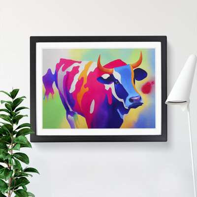 Colourful Cow Vol.5 Abstract - Framed Print