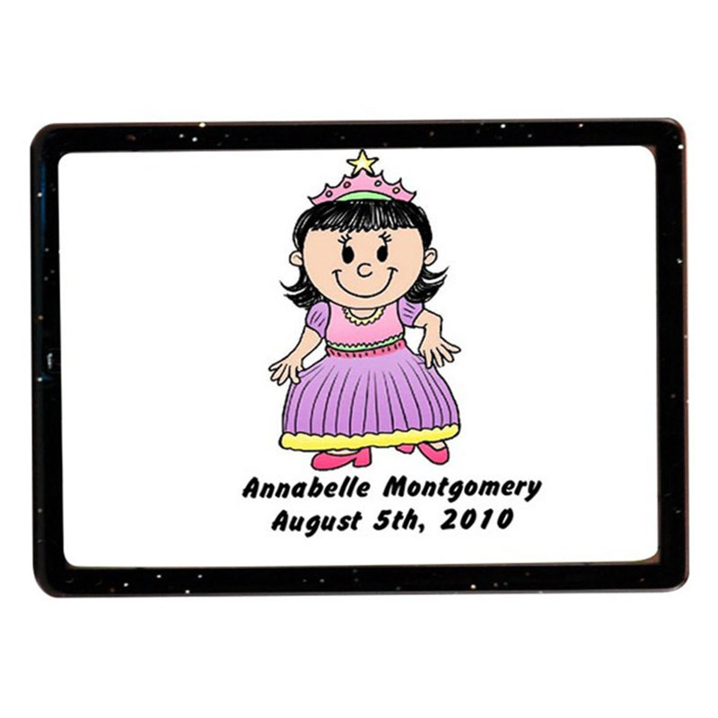 Magnet acrylique mauve personnalisable, future princesse, cadeau idéal!, Oui