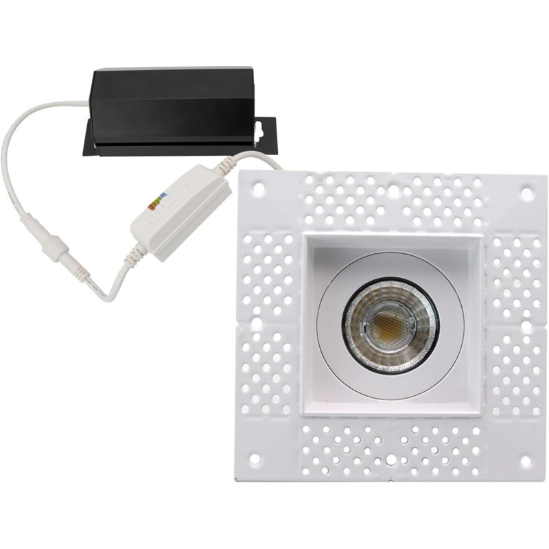 3.5" Trimless Square White 12W ‎850 Lumens 5CCT Recessed Light