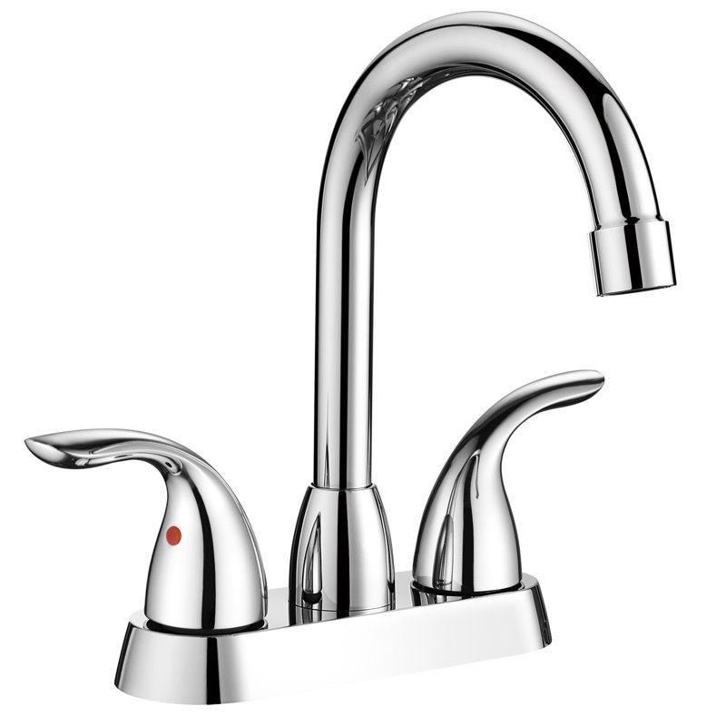 Bathroom Sink Faucet 11.81", 2, 360 Swivel, Deck Mounted, Stain-, Plate Mounted In , 2 Handles, ,, Silver