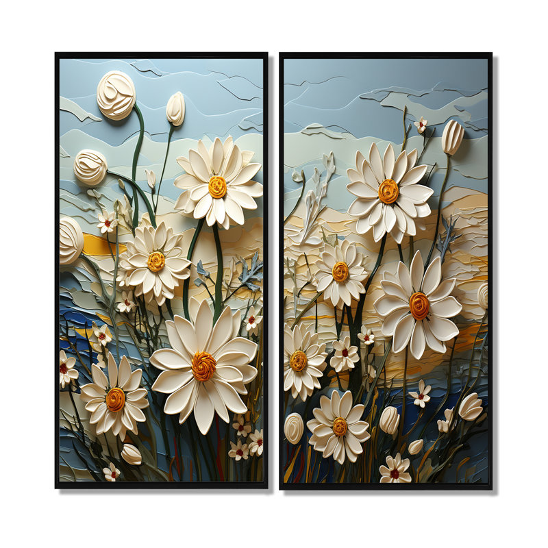 Hargrave - ensemble d'art mural traditionnel de 2, 40" H x 40" W, Black, Impression encadrée flottante