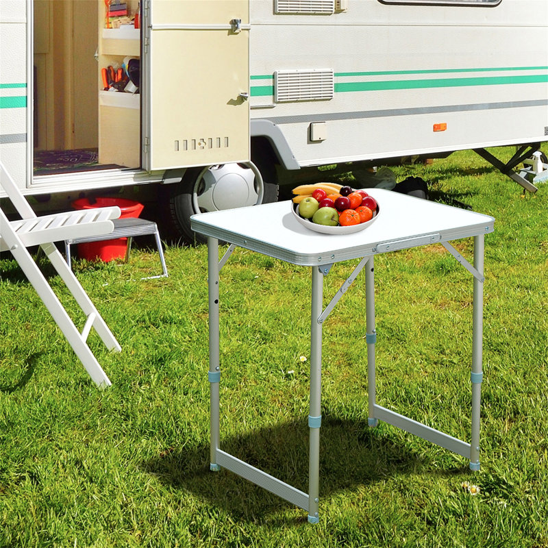 Table de camping pliante Outsunny de 23 po avec hauteur réglable (table incluse seulement)