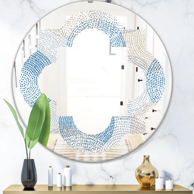Miroir mural sans cadre quadrilobe abstract design i éclectique