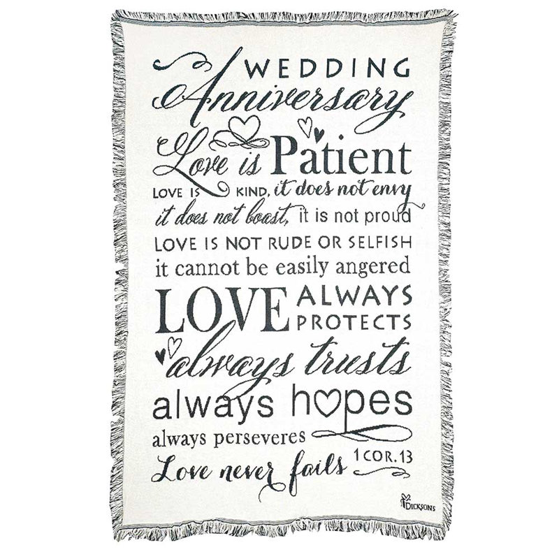 Wedding Anniversary Throw Blanket