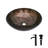 Bathroom Artistic Tempered Glass Vessel Bathroom Sink With Black Faucet And Pop-Up Drain, Textured Brown Oval Basin Tempered Glass Vanity-512331859