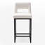 Tabouret de bar de comptoir 26 po avec dossier bas et siège en métal pour îlot de cuisine-1976529148-1976529150