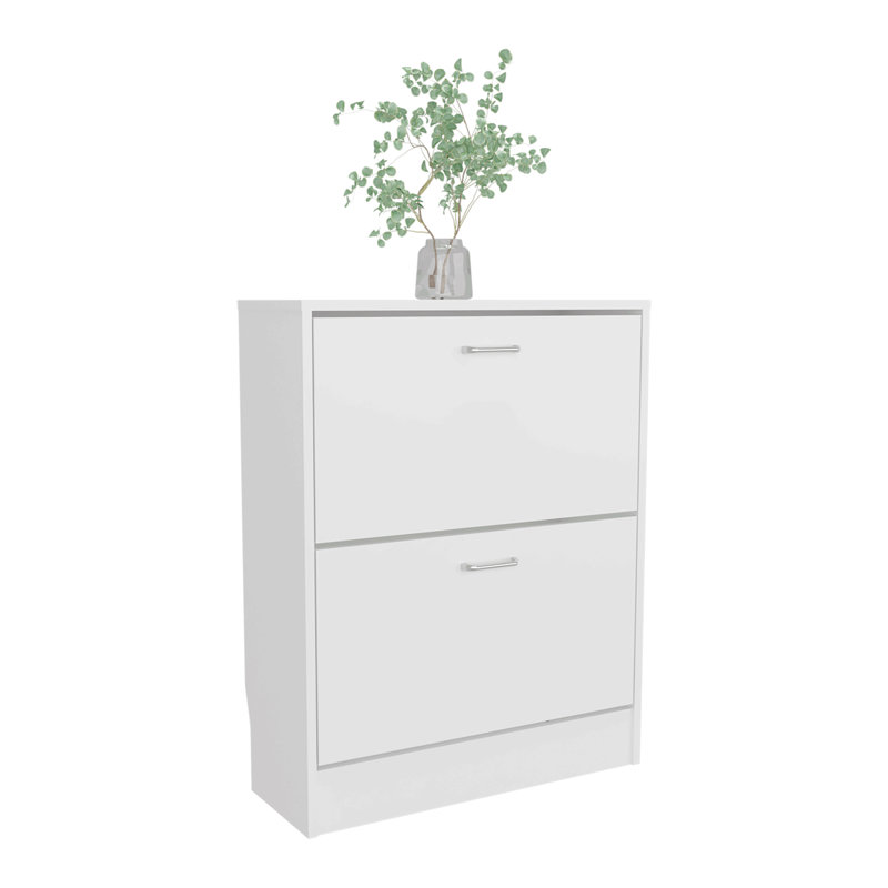 Range-chaussures, 2 portes, blanc