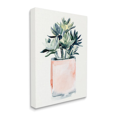 Doux plante grasse, plante d'intérieur morte grise, rustique, giclée, art texturé par Jennifer Paxton Parker