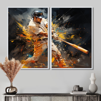 Baseball abstrait Home Run - Large Sport Baseball, art mural