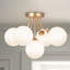 Lustre semi-encastré 5 lumières encastré de couloir