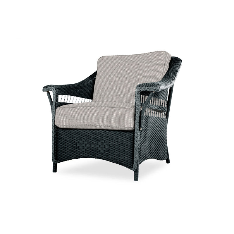 Nantucket Outdoor Lounge Chair, Sailcloth Seagull, White