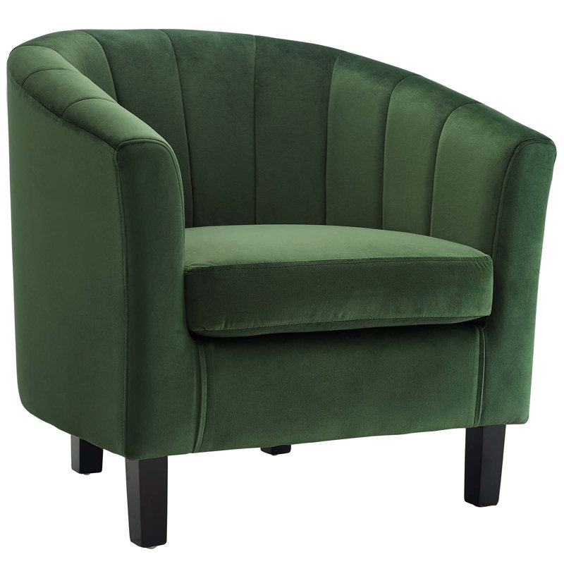  Fauteuil 28 po en velours, Velours émeraude