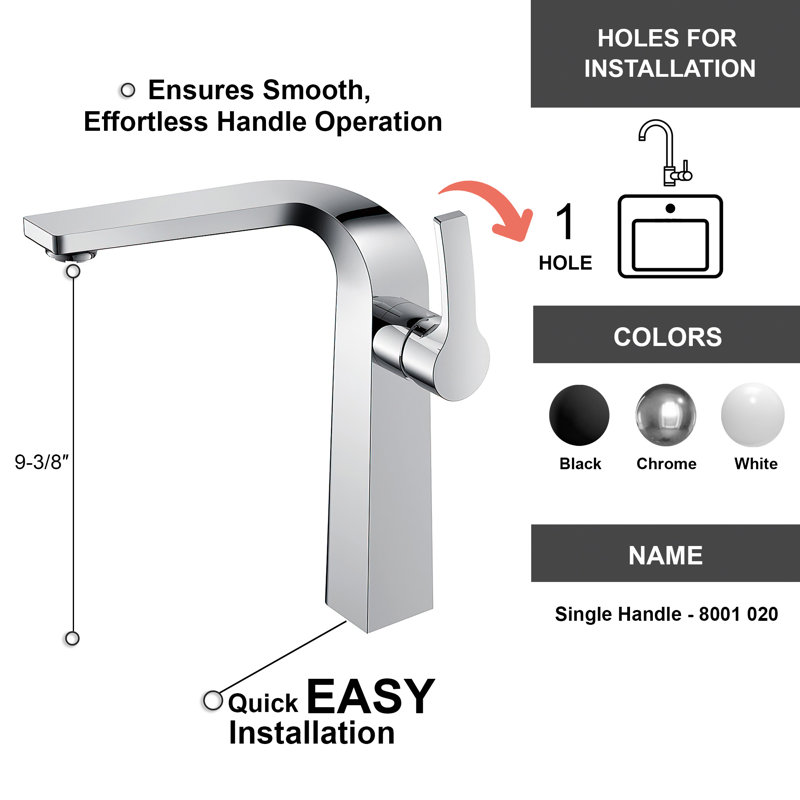 Vessel Sink Faucet Single-handle Bathroom Faucet, Chrome